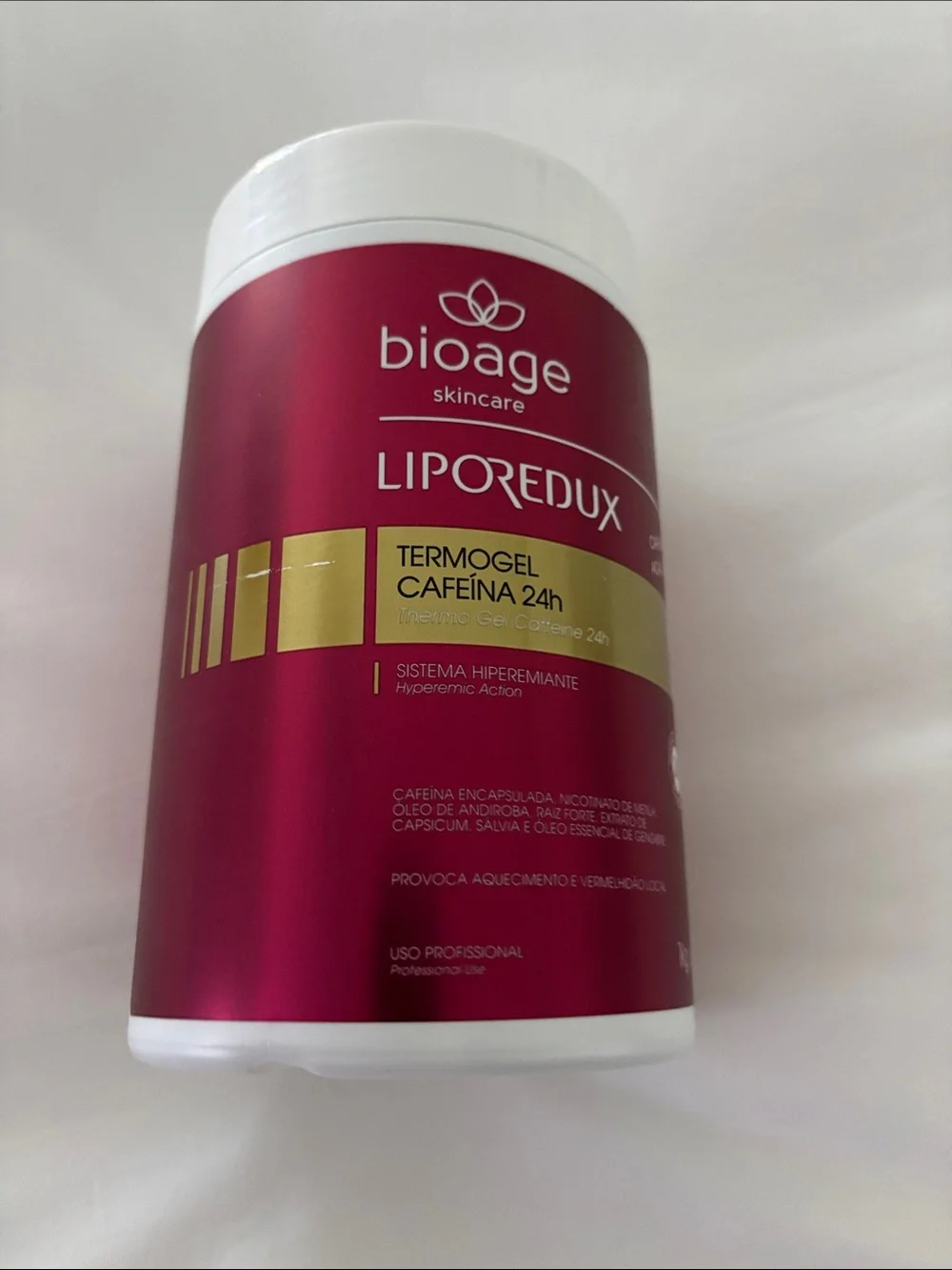 Bioage Liporedux Termogel Cafeína 24h - Pink